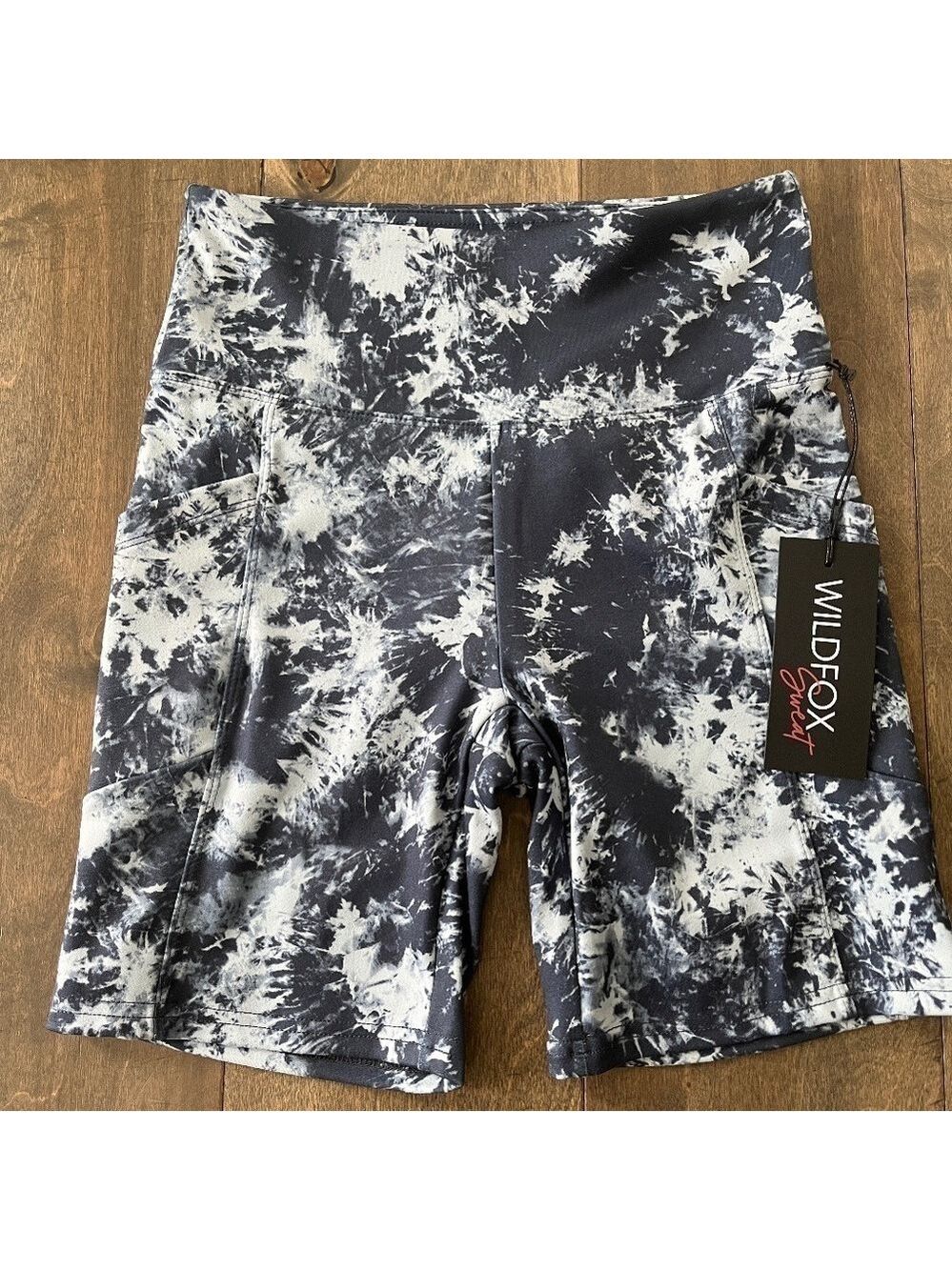 WILDFOX Bike Shorts TIE DYE PUNCH India ink